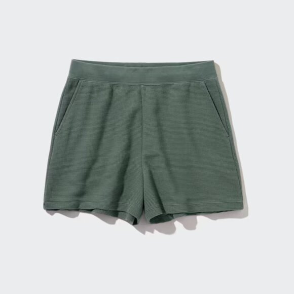 Uniqlo Olive Waffle Shorts (sz XS) - Picture 1 of 5